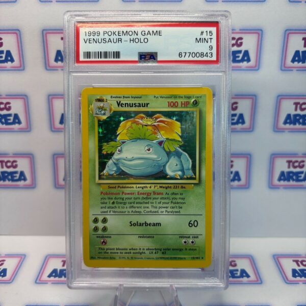 PSA 9 Venusaur Holo 15/102 Base Set - Wizards of The Coast