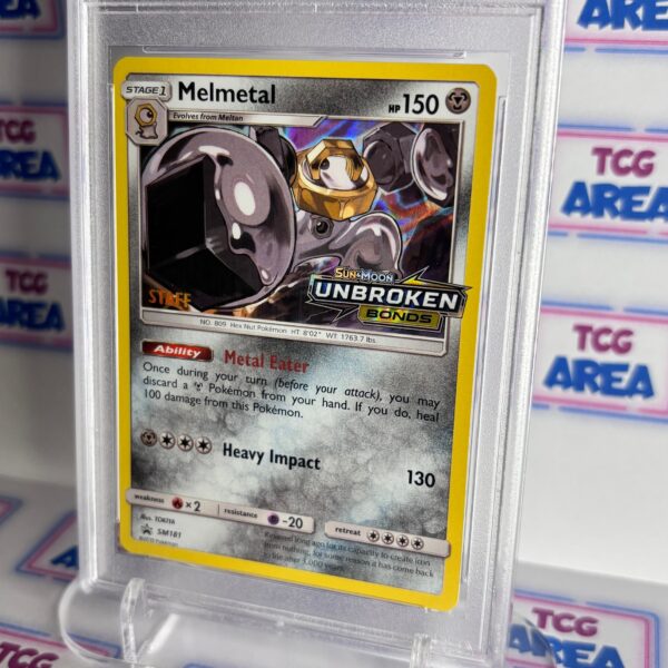 PSA 9 Melmetal SM181 Pre-release STAFF Black Star Promo - Afbeelding 4