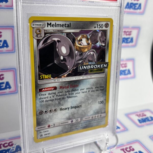 PSA 9 Melmetal SM181 Pre-release STAFF Black Star Promo - Afbeelding 3