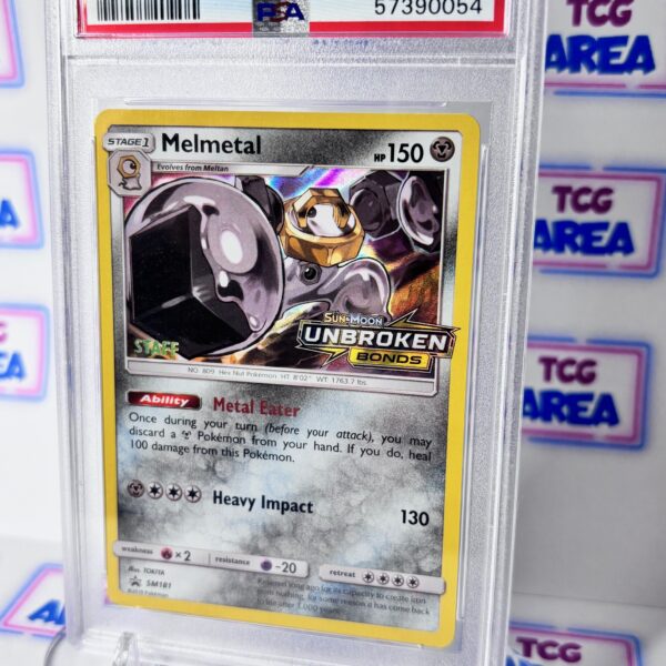 PSA 9 Melmetal SM181 Pre-release STAFF Black Star Promo - Afbeelding 2