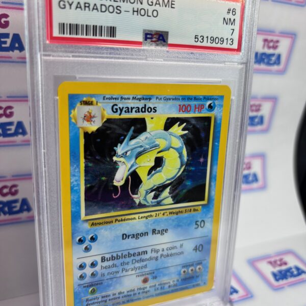 PSA 7 Gyarados Holo 6/102 Base Set - Wizards of The Coast - Afbeelding 3