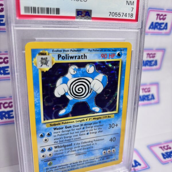 PSA 7 Poliwrath Holo 13/102 Base Set - Wizards of The Coast - Afbeelding 2