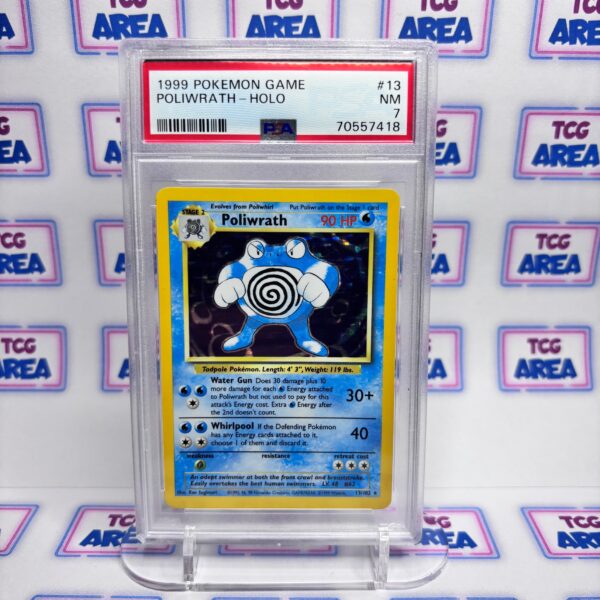PSA 7 Poliwrath Holo 13/102 Base Set - Wizards of The Coast