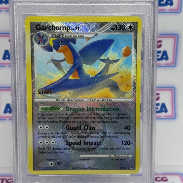 PSA 8 - Garchomp #5 Platinum Supreme Victors - 2009 National Championship STAFF Promo - Afbeelding 2