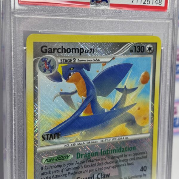 PSA 8 - Garchomp #5 Platinum Supreme Victors - 2009 National Championship STAFF Promo - Afbeelding 3