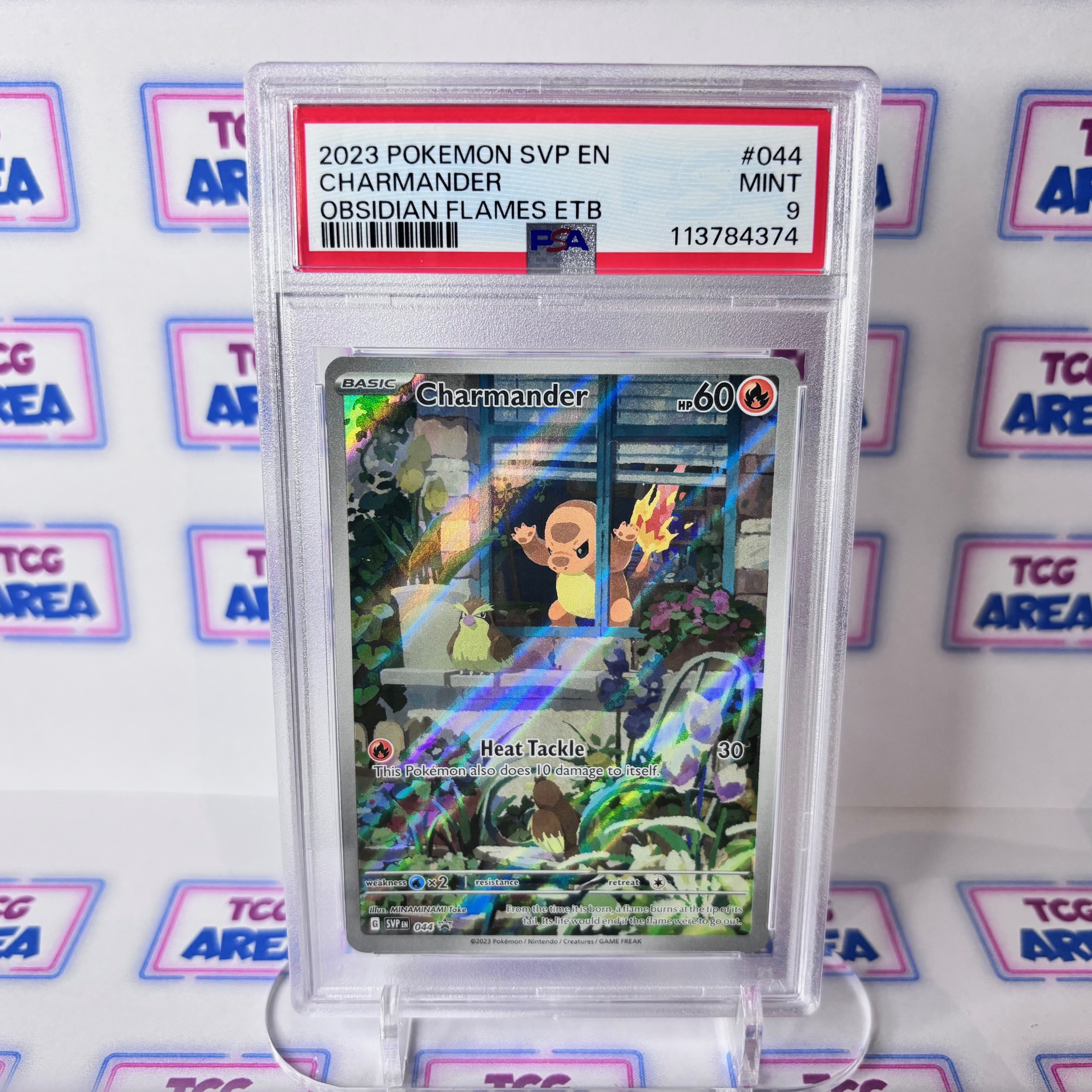 PSA 9 - Charmander #044 Obsidian Flames ETB Promo
