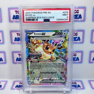PSA 9 Eevee EX 075/131 Pokémon Prismatic Evolutions Surprise Box Exclusive