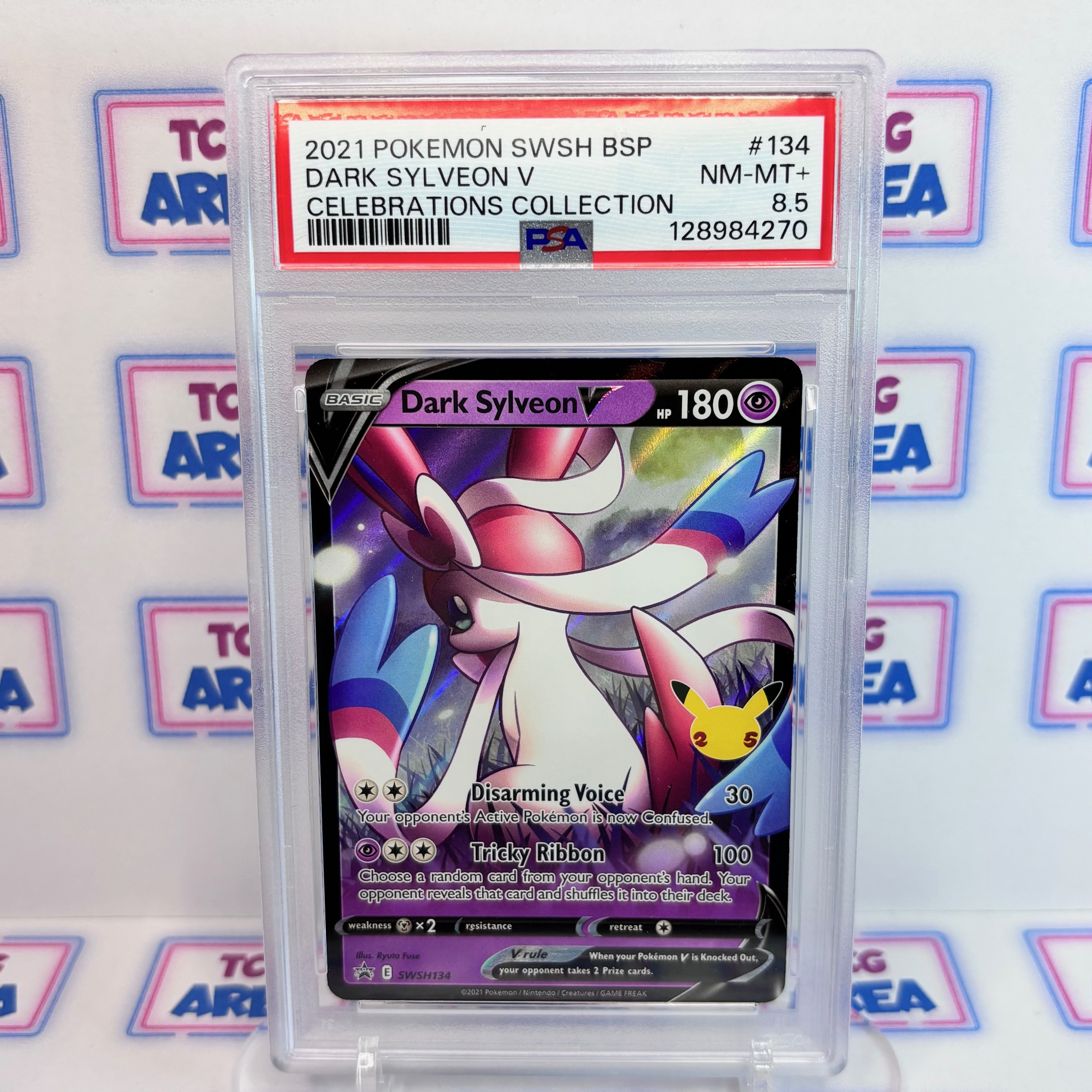 PSA 8.5 Dark Sylveon V SWSH134 - Celebrations 25th Anniversary Promo