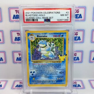 PSA 8 Blastoise 2/102 Holo Celebrations Classic Collection - 25th Anniversary (kopie)
