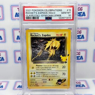 PSA 10 Rocket's Zapdos 15/132 Celebrations Classic Collection - Gym Challenge