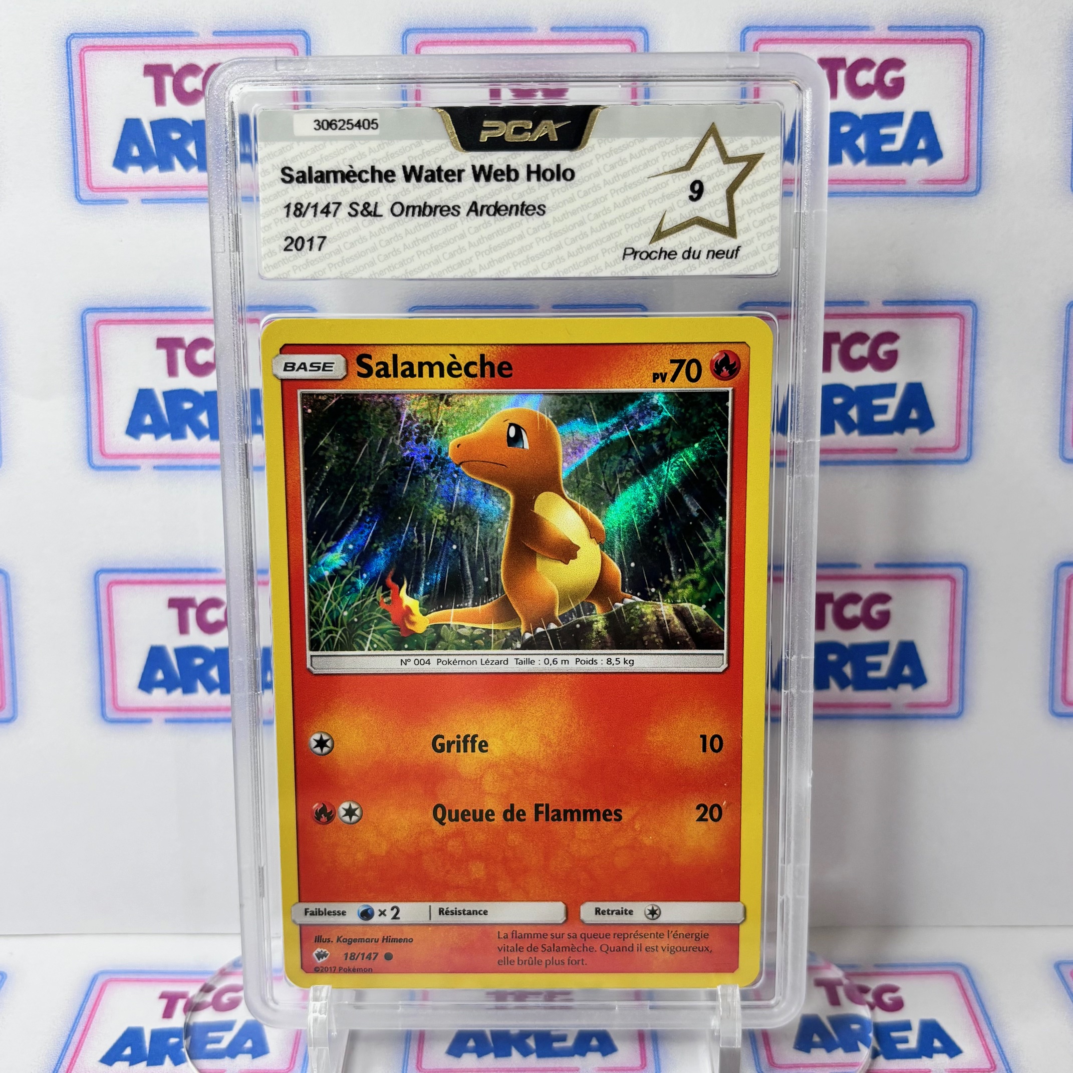 PCA 9 - Salamèche 18/147 Water Web Holo - S&L Ombres Ardentes