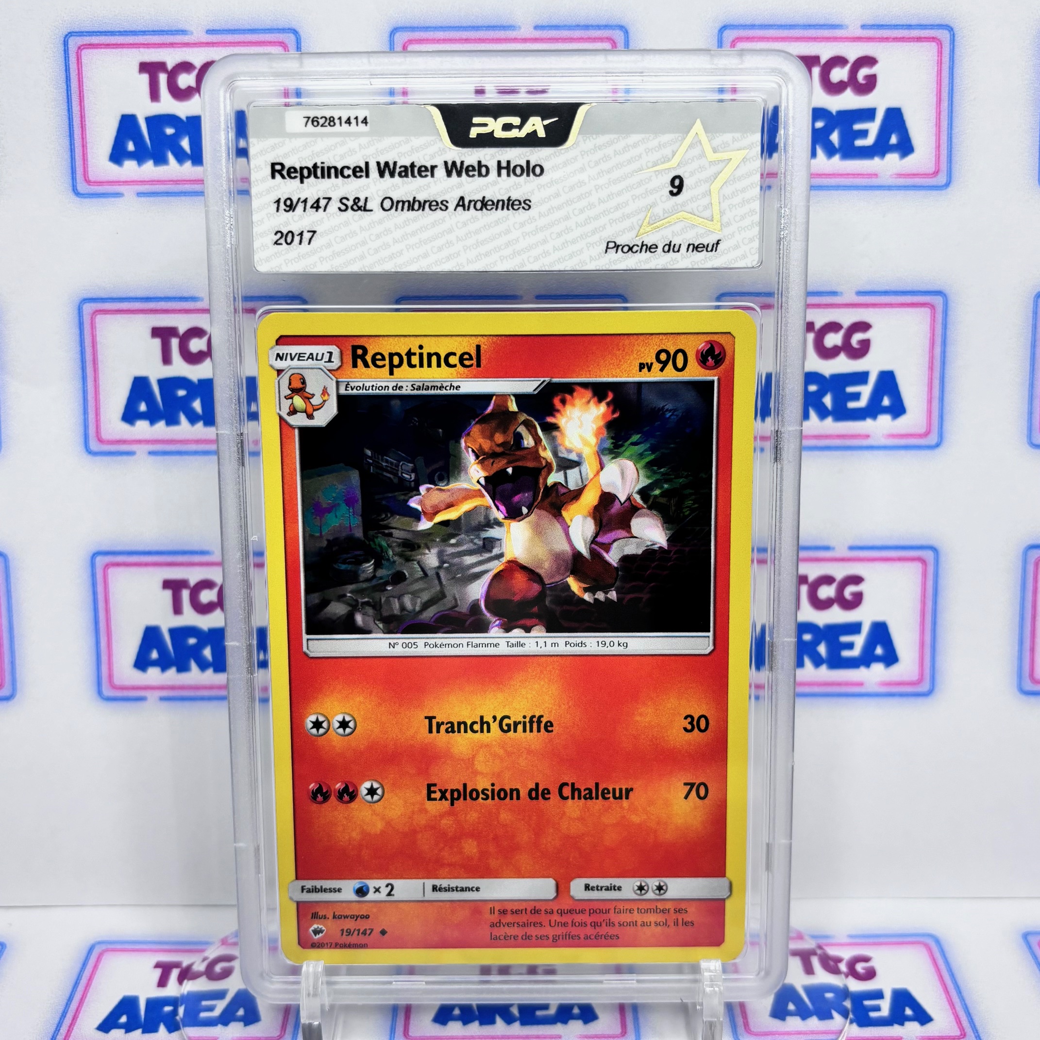 PCA 9 - Reptincel 19/147 Water Web Holo - S&L Ombres Ardentes – Image 2