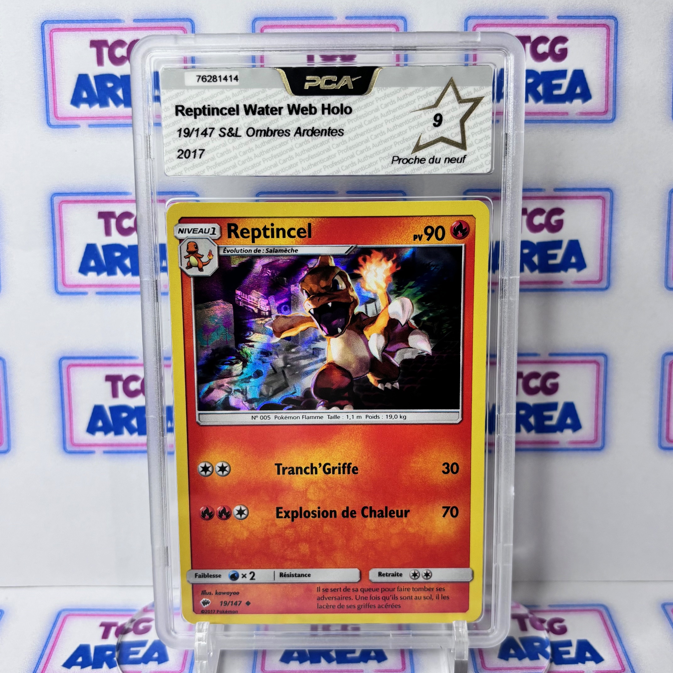 PCA 9 - Reptincel 19/147 Water Web Holo - S&L Ombres Ardentes