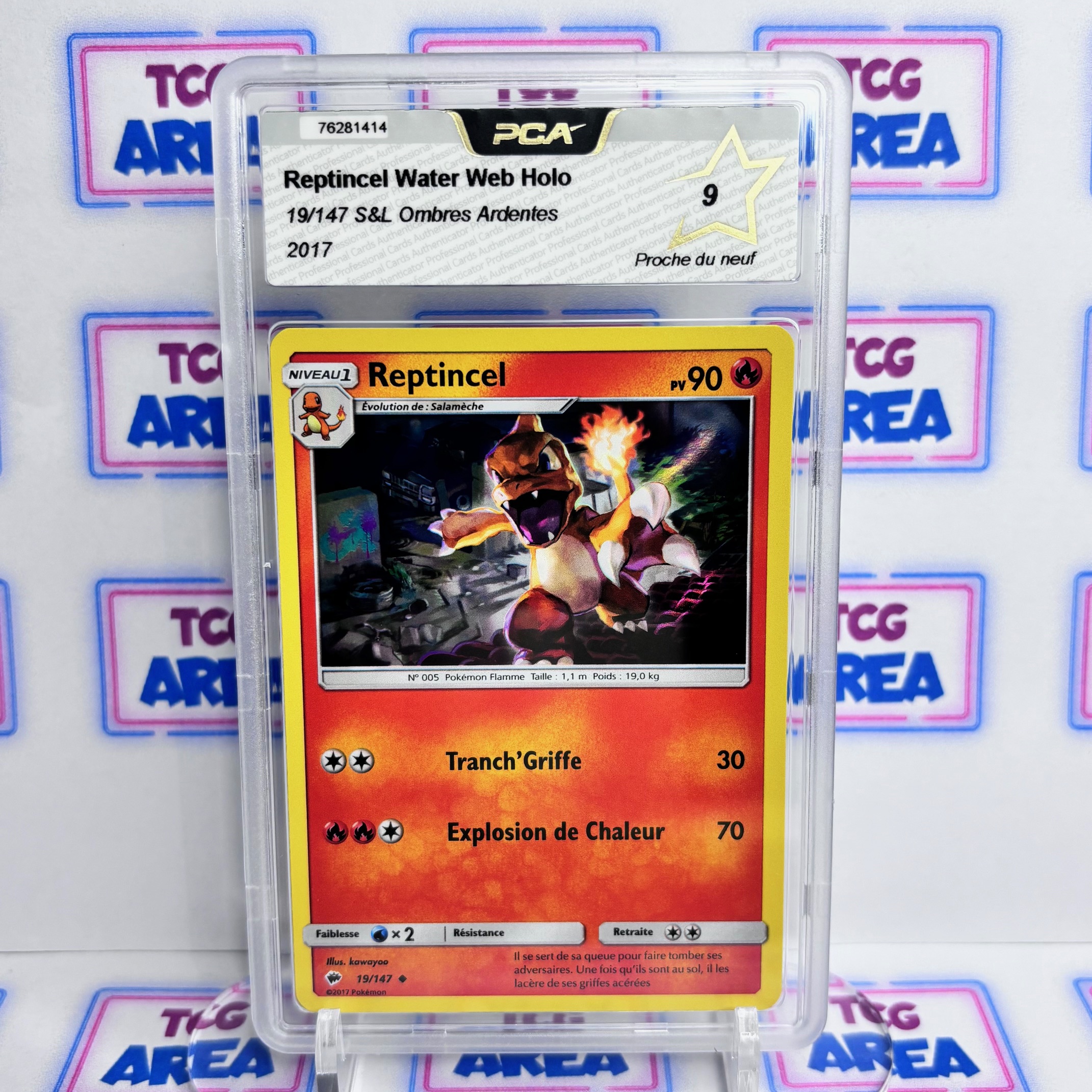 PCA 9 - Reptincel 19/147 Water Web Holo - S&L Ombres Ardentes – Image 3