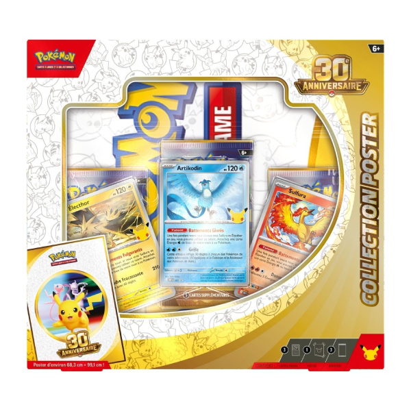 Coffret Poster 30ème Anniversaire - 3 x Boosters Pokémon 30 ans – Image 2