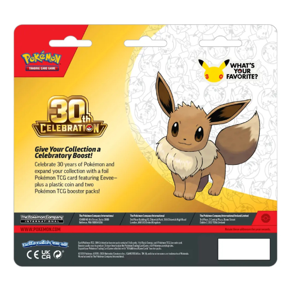 Pokémon 30th Celebration 2-Pack Blister Evee - Afbeelding 2