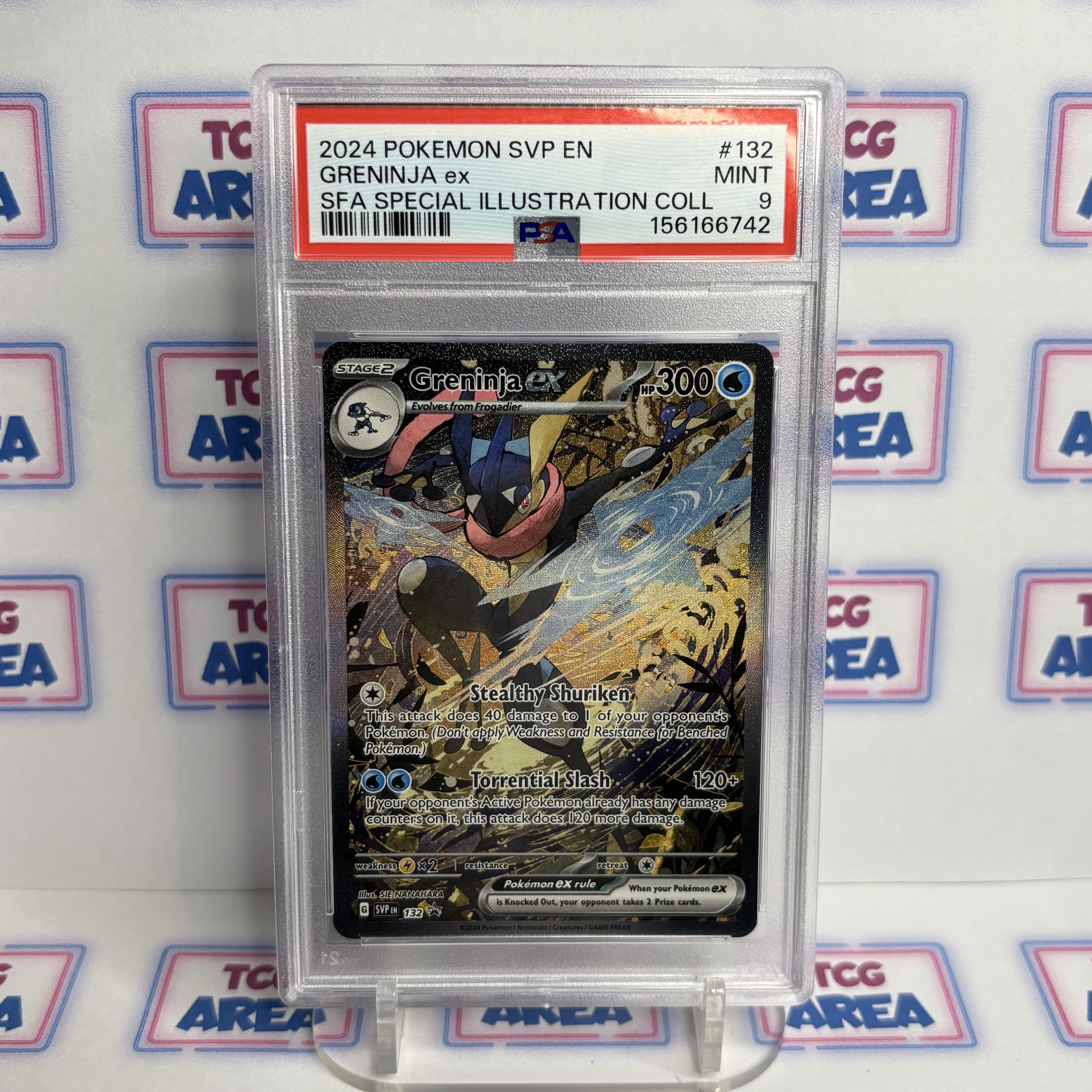 PSA 9 Greninja EX SVP 132 Scarlet & Violet Black Star Promo
