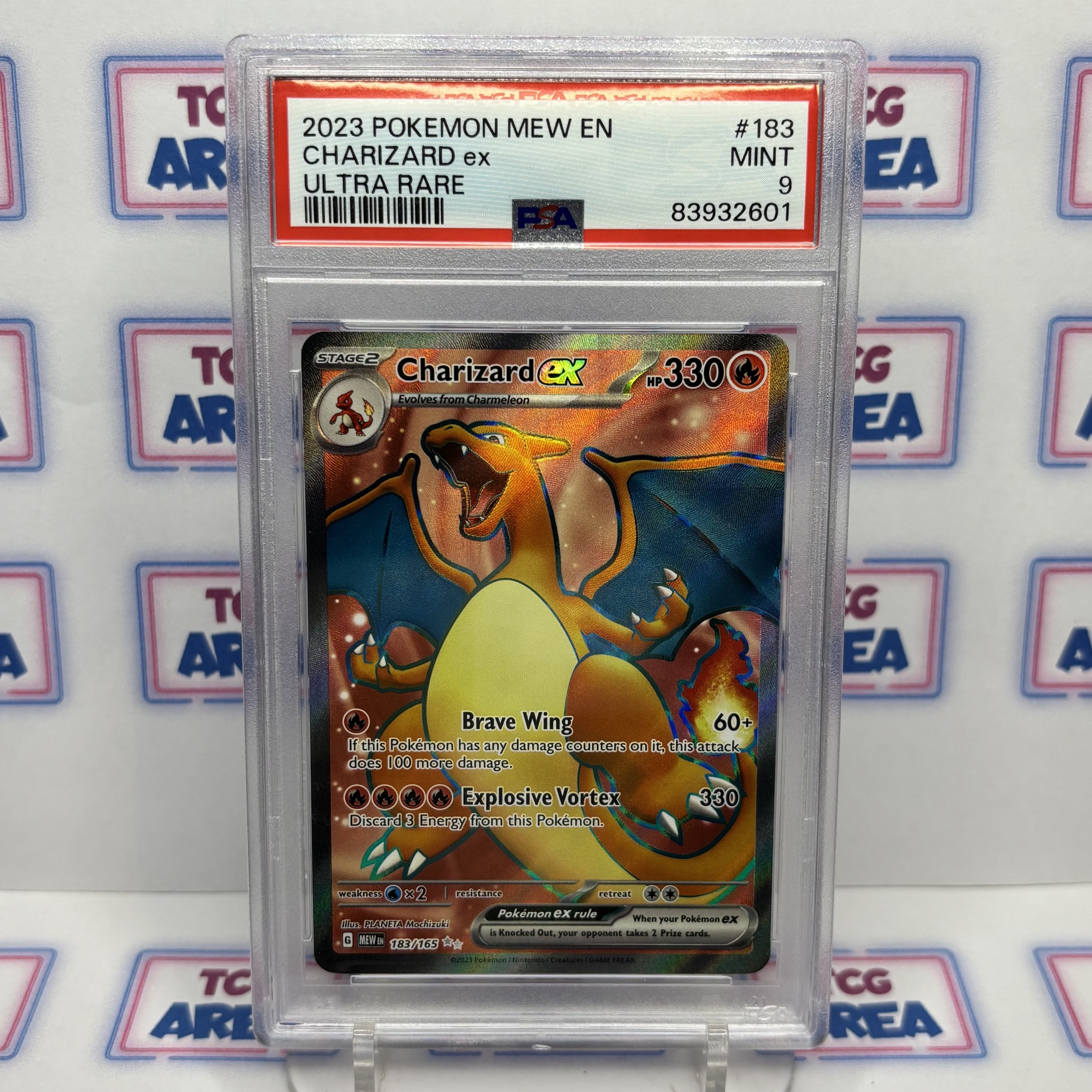 PSA 9 Dracaufeu EX Super Rare 185/165 - Pokémon 151 Japonais - SV2a (kopieer)