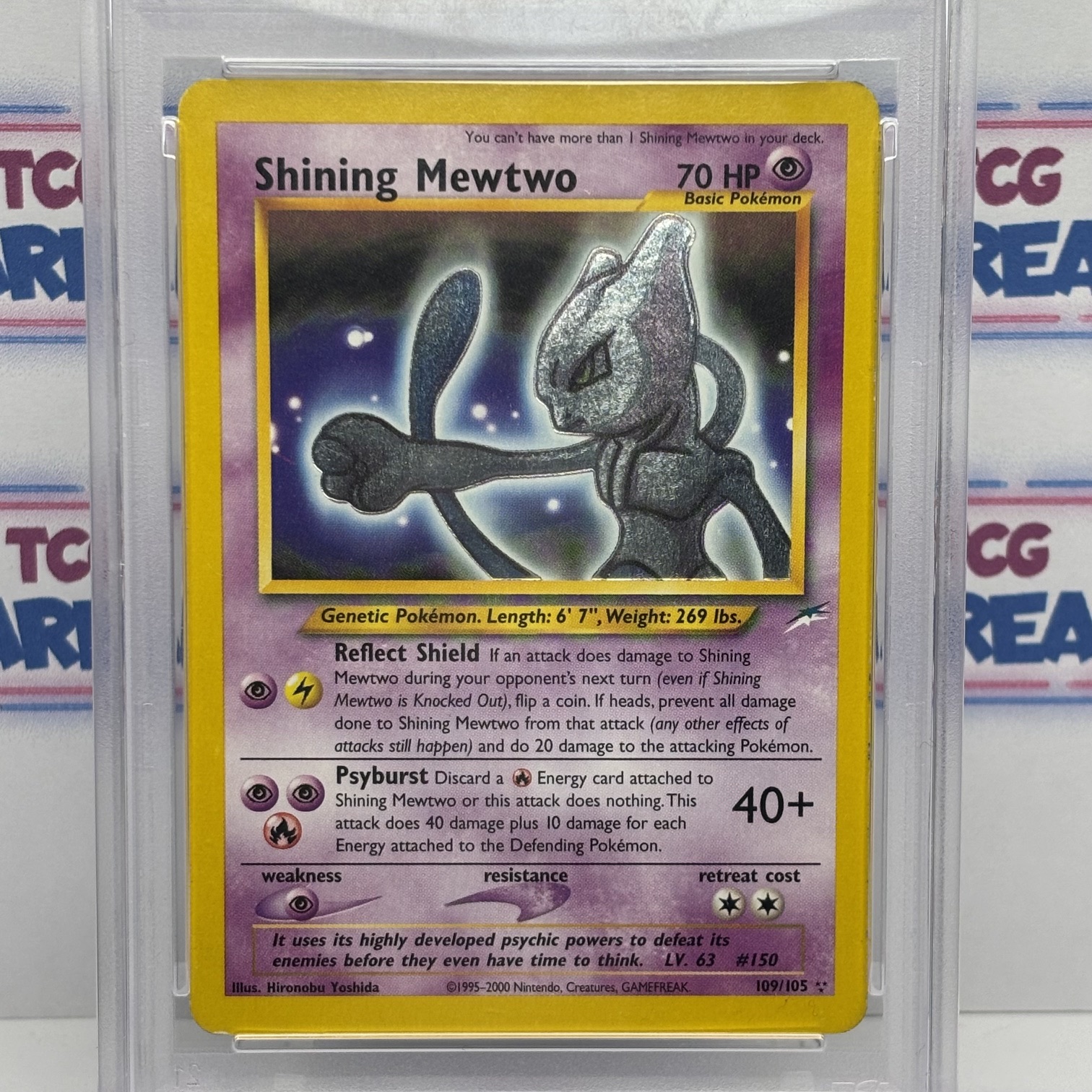 PSA 5 Shining Mewtwo 109/105 - Neo Destiny - Afbeelding 2