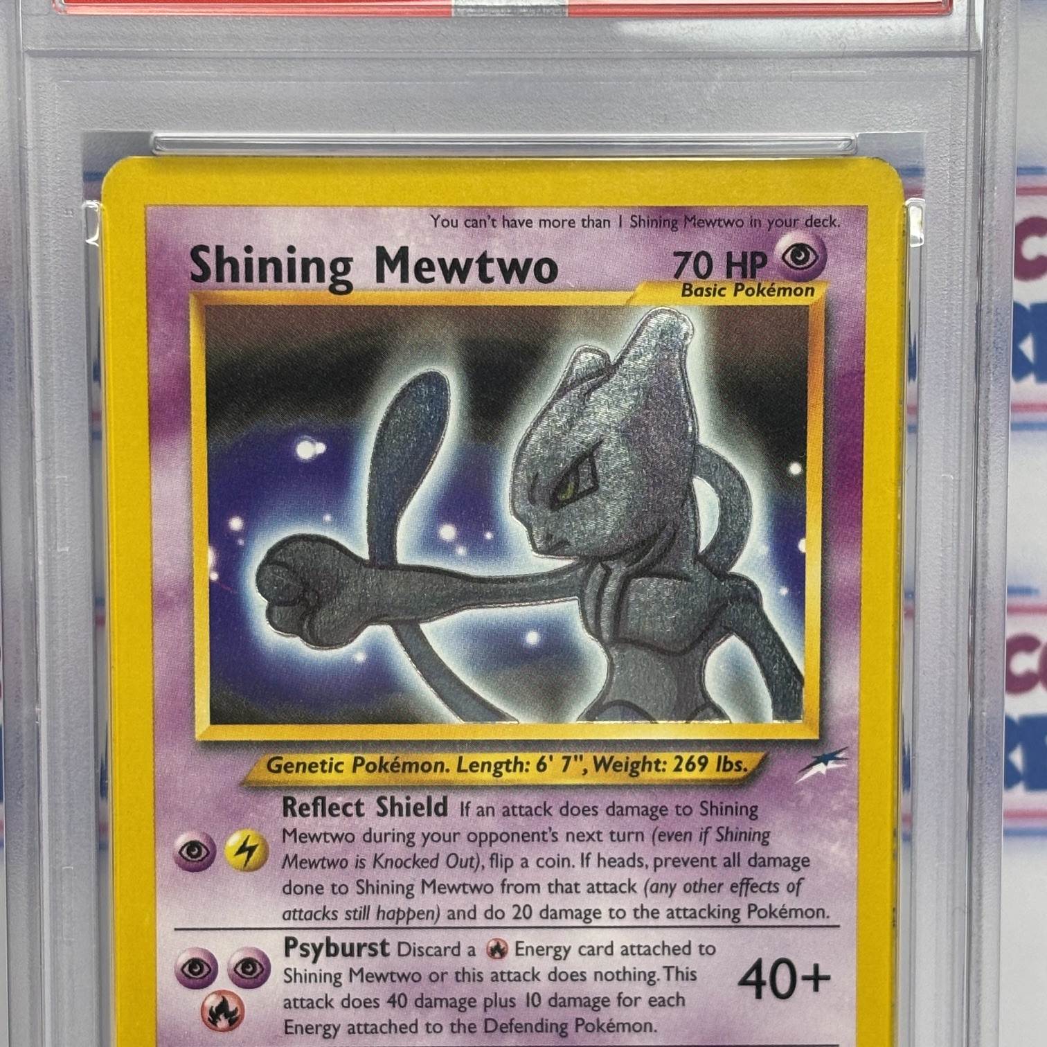 PSA 5 Shining Mewtwo 109/105 - Neo Destiny - Afbeelding 3