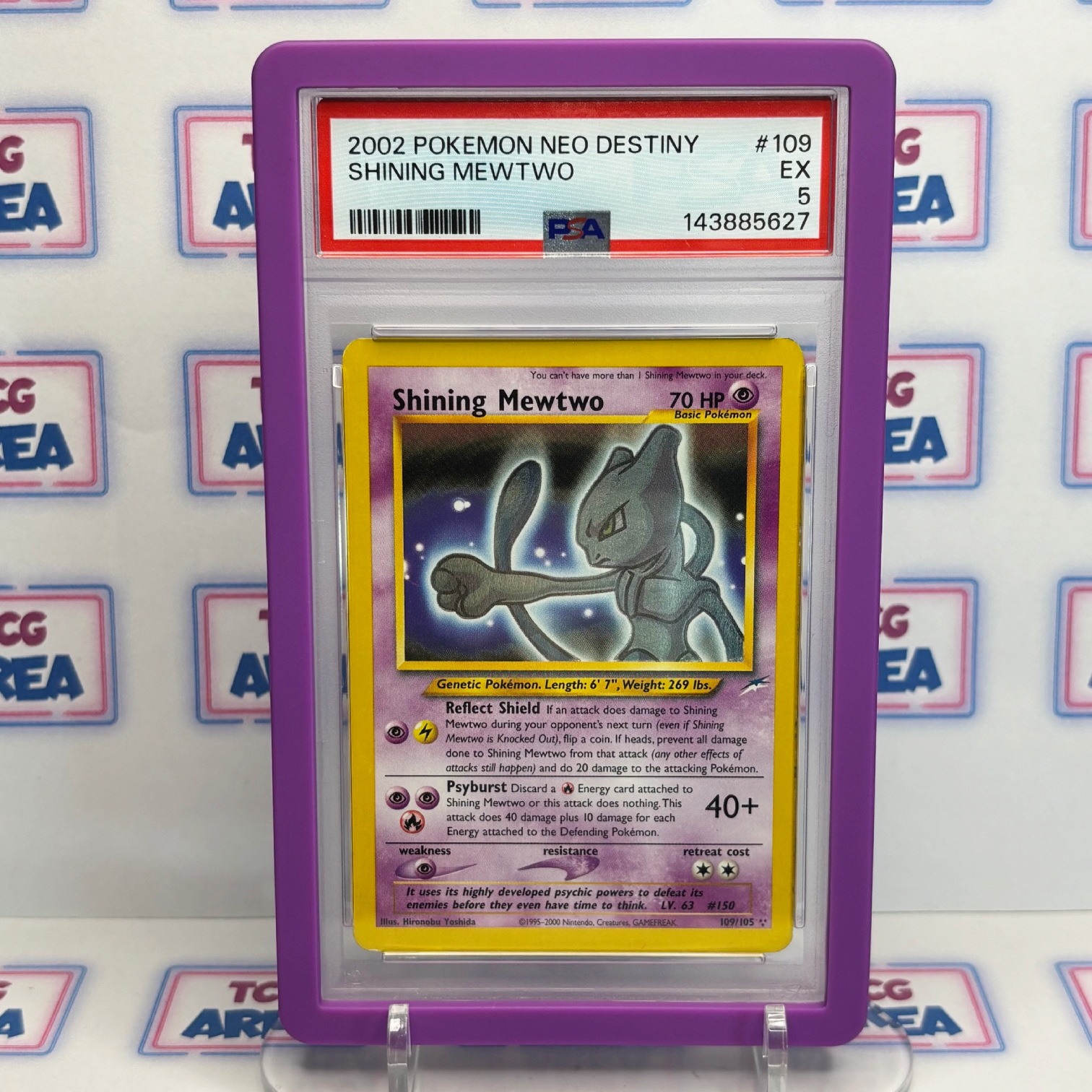 PSA 5 Mewtwo brillant 109/105 - Neo Destiny Anglais – Image 5